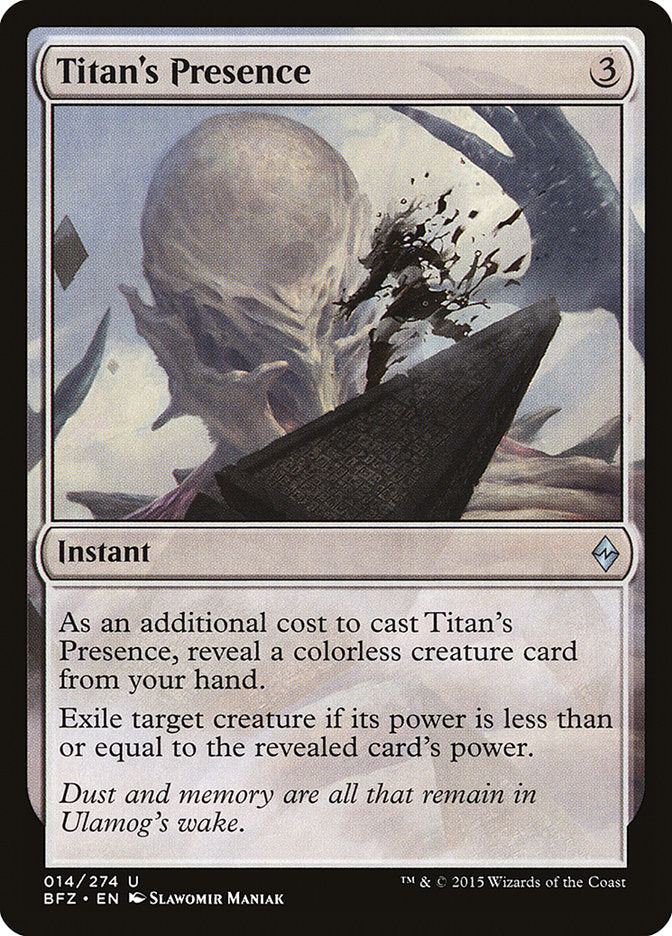 Titan's Presence [Battle for Zendikar] | Pegasus Games WI
