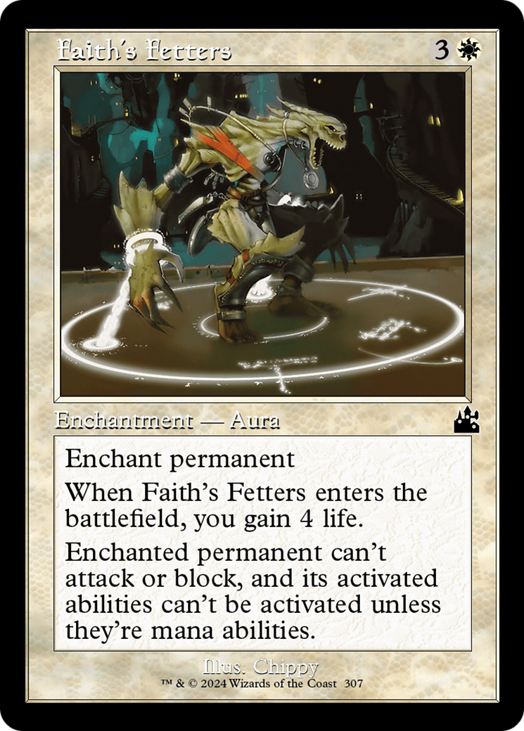 Faith's Fetters (Retro Frame) [Ravnica Remastered] | Pegasus Games WI