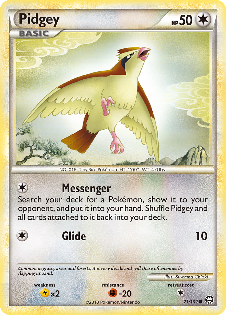 Pidgey (71/102) [HeartGold & SoulSilver: Triumphant] | Pegasus Games WI