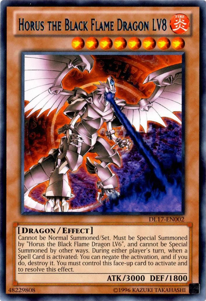 Horus the Black Flame Dragon LV8 (Blue) [DL17-EN002] Rare | Pegasus Games WI