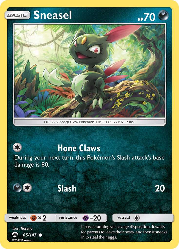 Sneasel (85/147) [Sun & Moon: Burning Shadows] | Pegasus Games WI