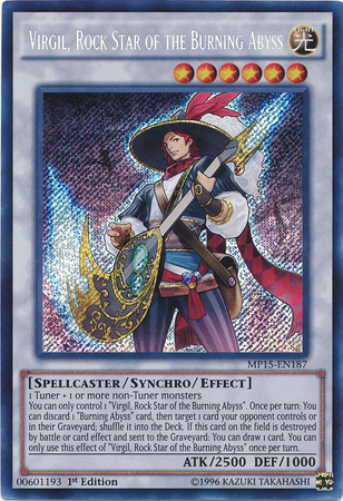 Virgil, Rock Star of the Burning Abyss [MP15-EN187] Secret Rare | Pegasus Games WI