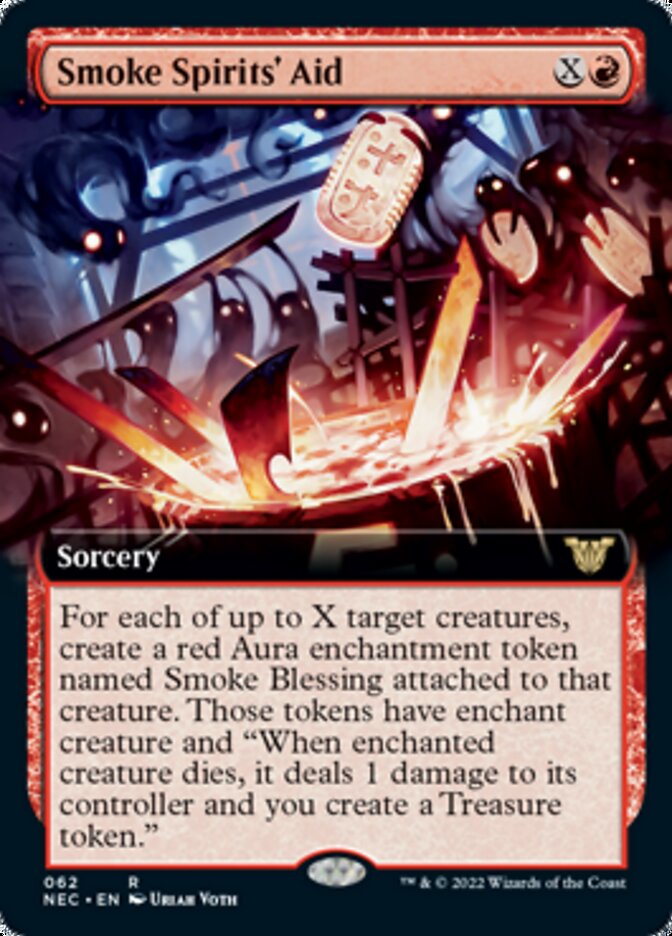 Smoke Spirits' Aid (Extended Art) [Kamigawa: Neon Dynasty Commander] | Pegasus Games WI