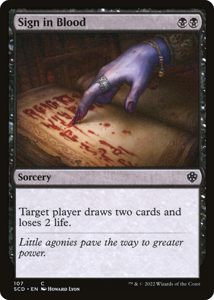 Sign in Blood [Starter Commander Decks] | Pegasus Games WI