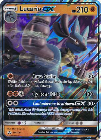 Lucario GX (SM100) (Jumbo Card) [Sun & Moon: Black Star Promos] | Pegasus Games WI