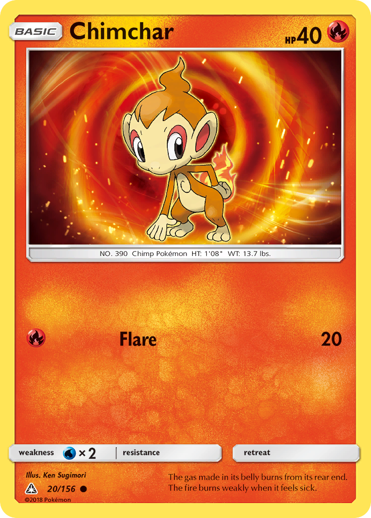 Chimchar (20/156) [Sun & Moon: Ultra Prism] | Pegasus Games WI