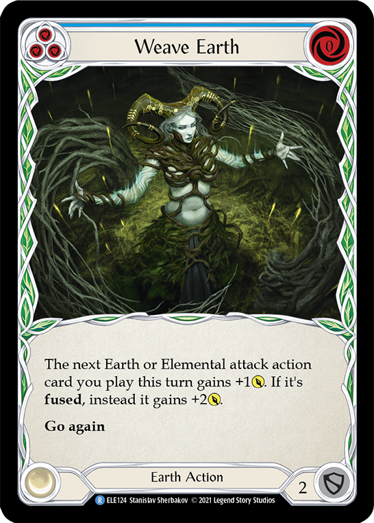 Weave Earth (Blue) [ELE124] (Tales of Aria)  1st Edition Rainbow Foil | Pegasus Games WI