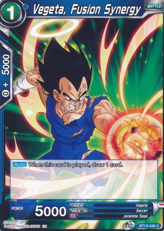 Vegeta, Fusion Synergy [BT12-036] | Pegasus Games WI