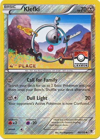 Klefki (66/119) (League Promo 4th Place) [XY: Phantom Forces] | Pegasus Games WI