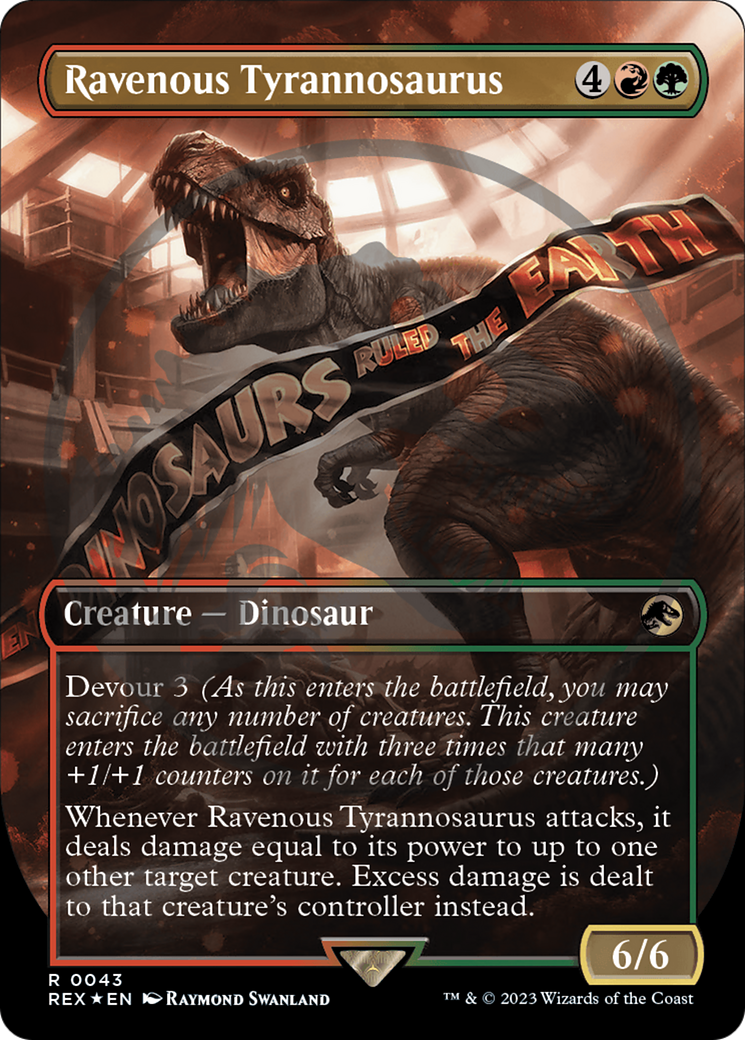 Ravenous Tyrannosaurus Emblem (Borderless) [Jurassic World Collection Tokens] | Pegasus Games WI