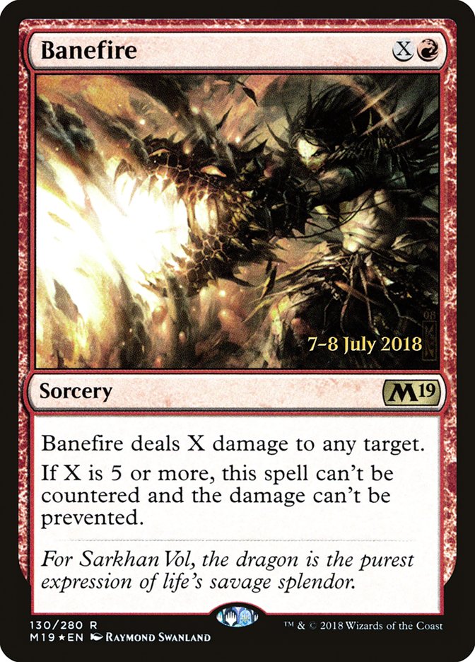 Banefire [Core Set 2019 Prerelease Promos] | Pegasus Games WI