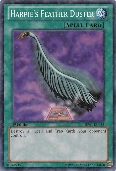 Harpie's Feather Duster [BP01-EN035] Starfoil Rare | Pegasus Games WI