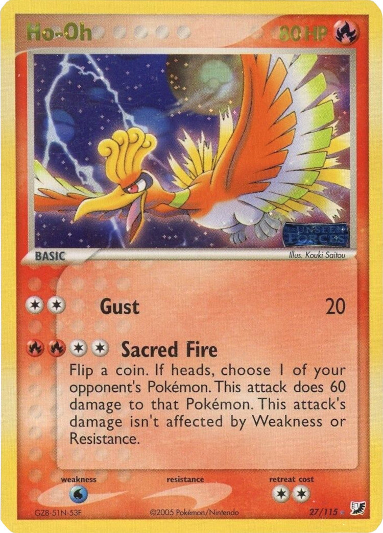 Ho-Oh (27/115) (Stamped) [EX: Unseen Forces] | Pegasus Games WI