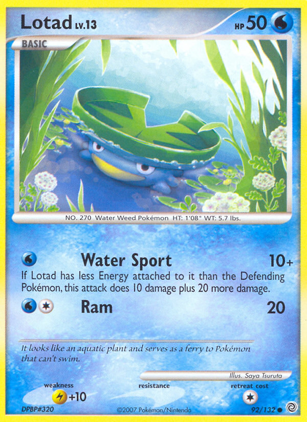 Lotad (92/132) [Diamond & Pearl: Secret Wonders] | Pegasus Games WI
