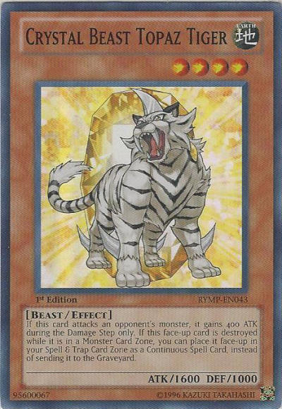 Crystal Beast Topaz Tiger [RYMP-EN043] Super Rare | Pegasus Games WI