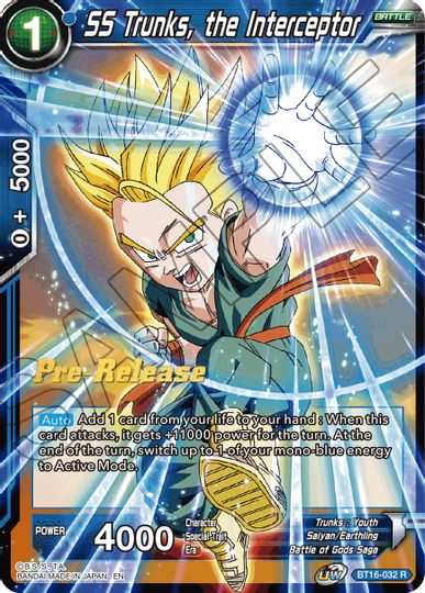 SS Trunks, the Interceptor (BT16-032) [Realm of the Gods Prerelease Promos] | Pegasus Games WI