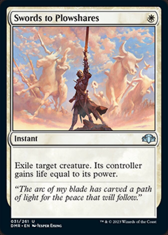 Swords to Plowshares [Dominaria Remastered] | Pegasus Games WI