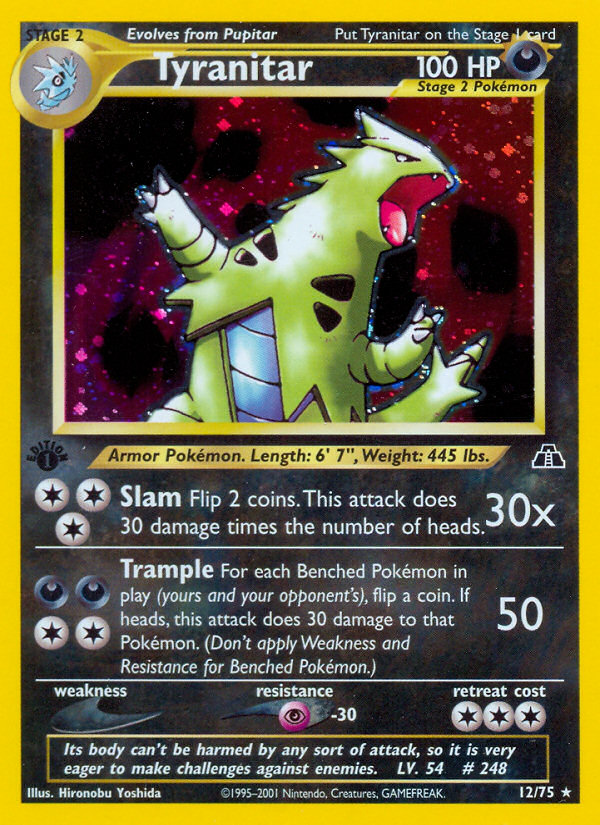 Tyranitar (12/75) [Neo Discovery 1st Edition] | Pegasus Games WI