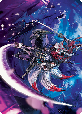 Blade-Blizzard Kitsune Art Card [Kamigawa: Neon Dynasty Art Series] | Pegasus Games WI