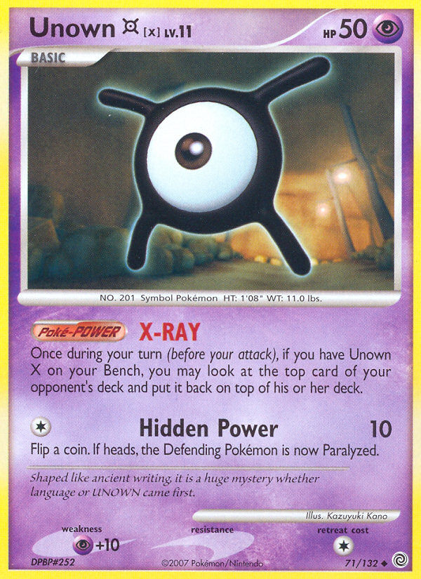 Unown X (71/132) [Diamond & Pearl: Secret Wonders] | Pegasus Games WI