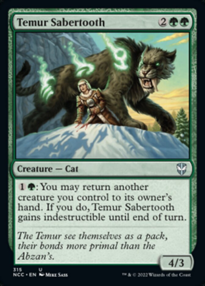 Temur Sabertooth [Streets of New Capenna Commander] | Pegasus Games WI