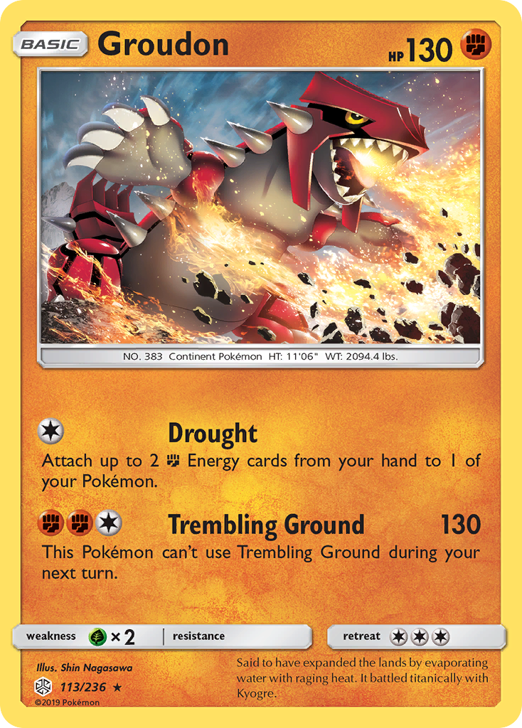 Groudon (113/236) [Sun & Moon: Cosmic Eclipse] | Pegasus Games WI