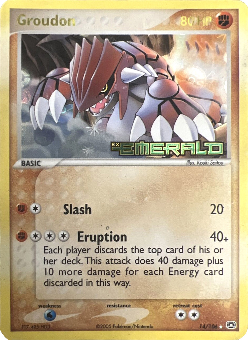 Groudon (14/106) (Stamped) [EX: Emerald] | Pegasus Games WI