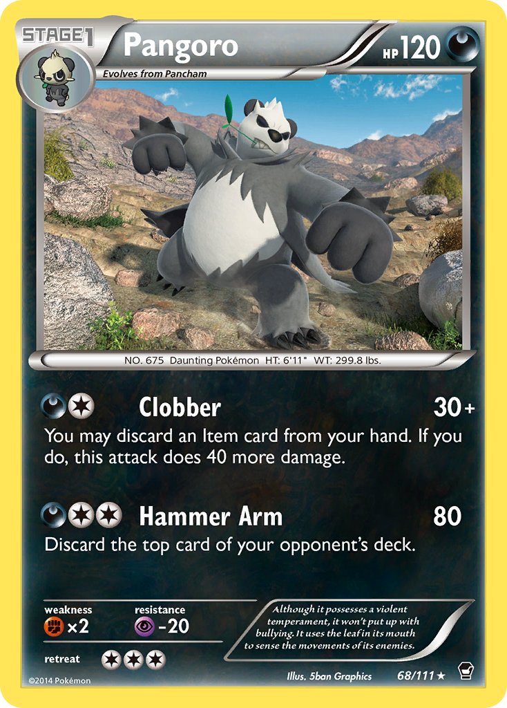 Pangoro (68/111) (Theme Deck Exclusive) [XY: Furious Fists] | Pegasus Games WI