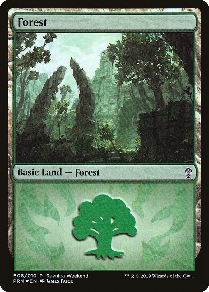 Forest (B08) [Ravnica Allegiance Guild Kit] | Pegasus Games WI