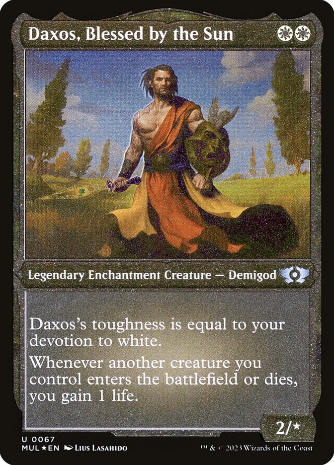 Daxos, Blessed by the Sun (Foil Etched) [Multiverse Legends] | Pegasus Games WI