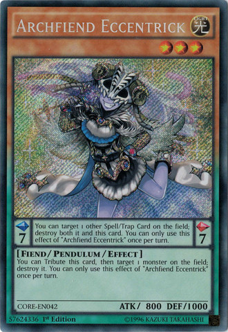 Archfiend Eccentrick [CORE-EN042] Secret Rare | Pegasus Games WI