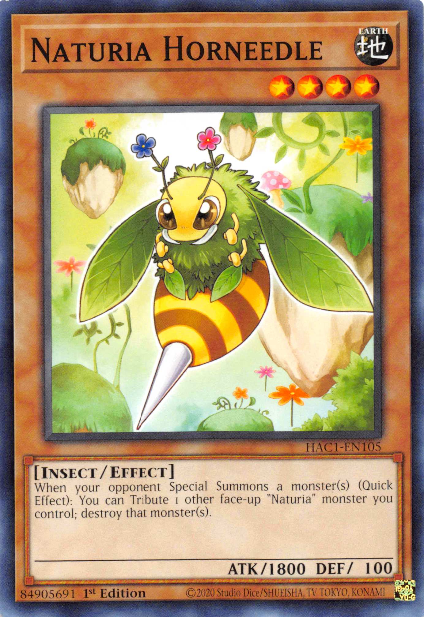 Naturia Horneedle [HAC1-EN105] Common | Pegasus Games WI