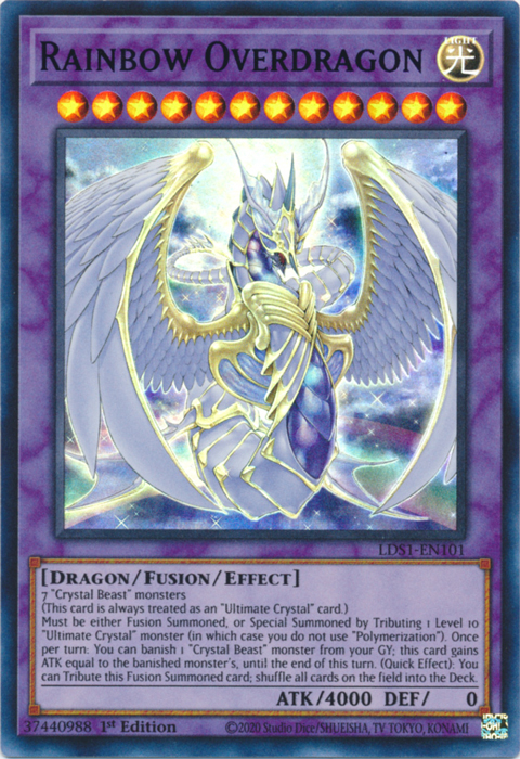 Rainbow Overdragon (Blue) [LDS1-EN101] Ultra Rare | Pegasus Games WI