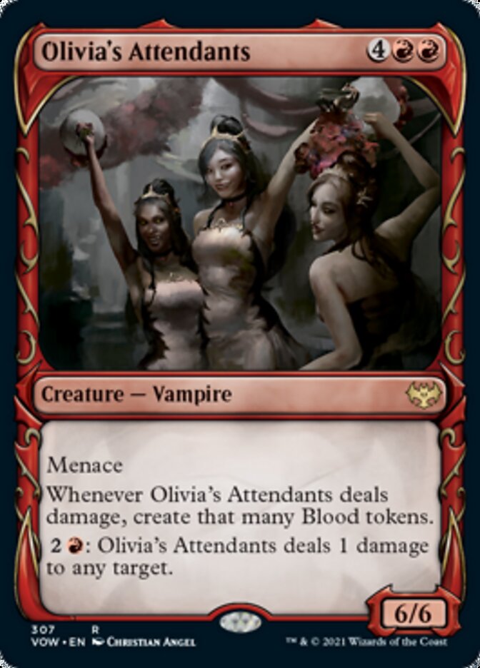 Olivia's Attendants (Showcase Fang Frame) [Innistrad: Crimson Vow] | Pegasus Games WI