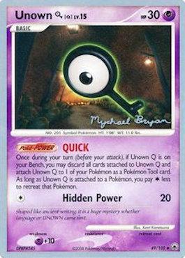 Unown Q LV.15 (49/100) (Happy Luck - Mychael Bryan) [World Championships 2010] | Pegasus Games WI