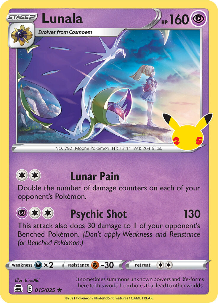 Lunala (015/025) [Celebrations: 25th Anniversary] | Pegasus Games WI