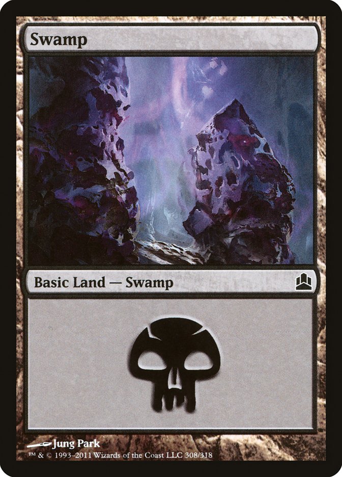 Swamp (308) [Commander 2011] | Pegasus Games WI