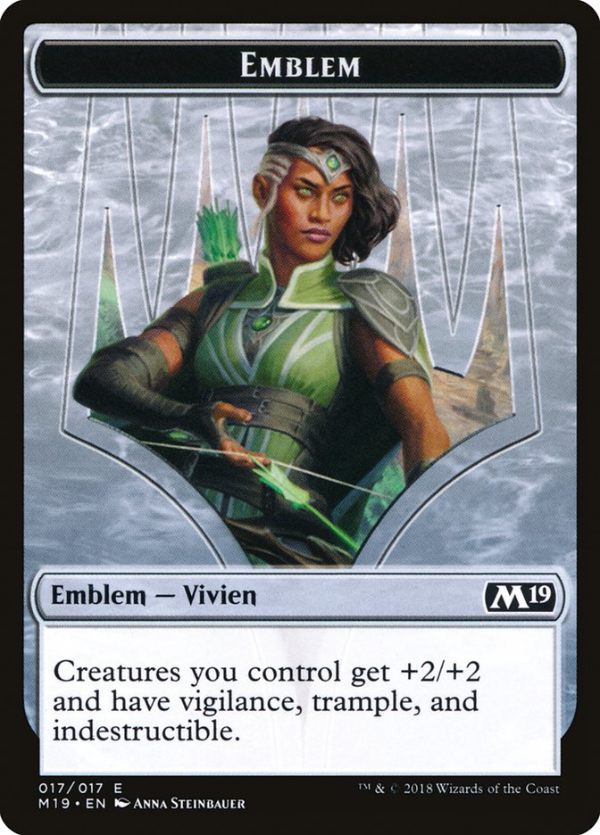 Vivien Reid Emblem [Core Set 2019 Tokens] | Pegasus Games WI