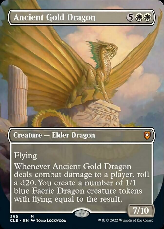 Ancient Gold Dragon (Borderless Alternate Art) [Commander Legends: Battle for Baldur's Gate] | Pegasus Games WI