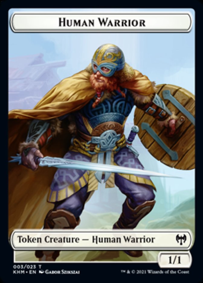 Human Warrior Token [Kaldheim Tokens] | Pegasus Games WI