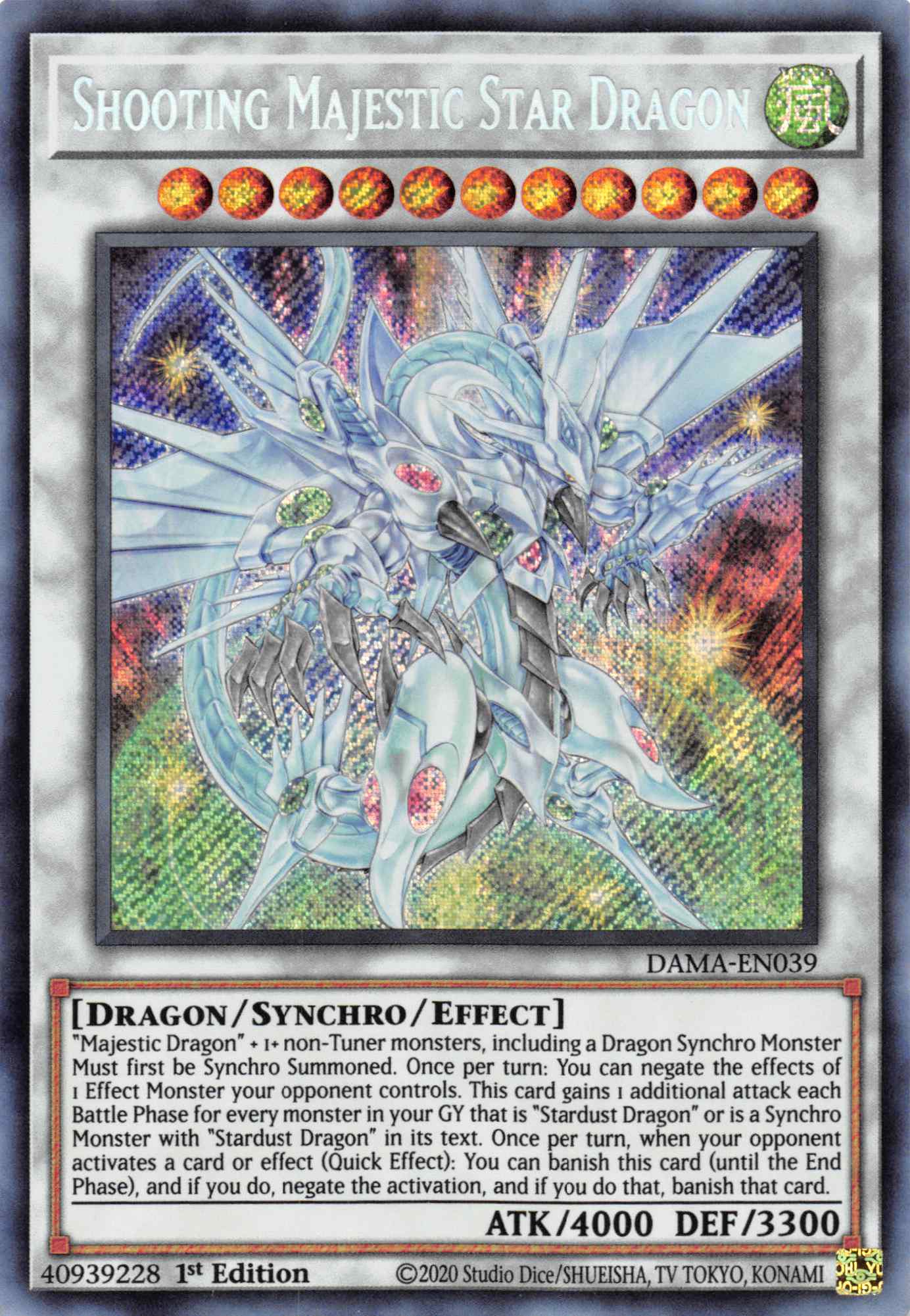 Shooting Majestic Star Dragon [DAMA-EN039] Secret Rare | Pegasus Games WI
