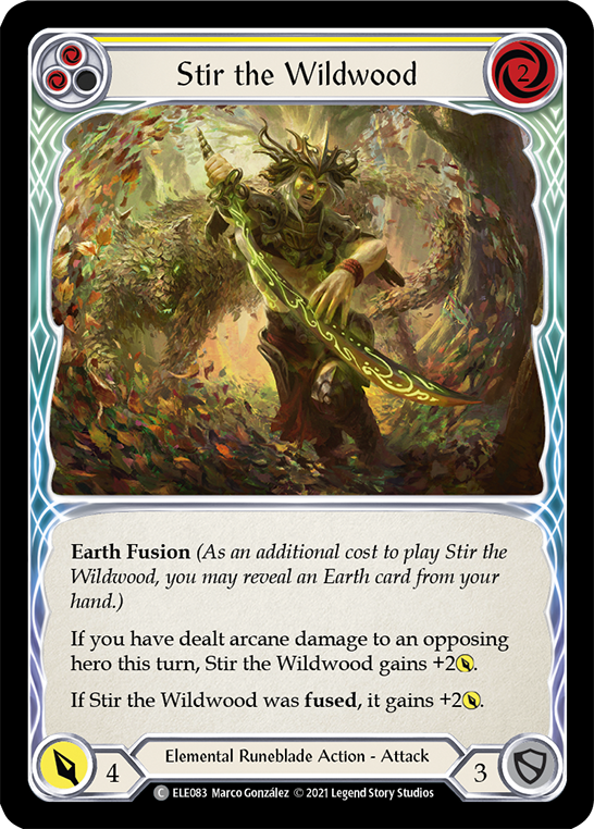 Stir the Wildwood (Yellow) [ELE083] (Tales of Aria)  1st Edition Rainbow Foil | Pegasus Games WI