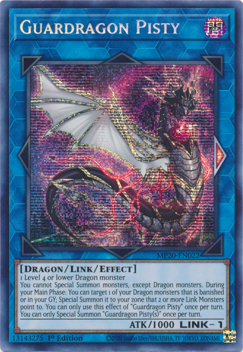 Guardragon Pisty [MP20-EN022] Prismatic Secret Rare | Pegasus Games WI