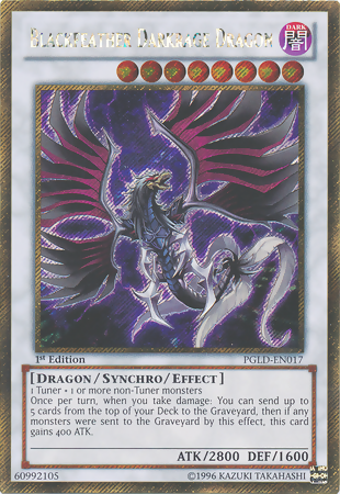 Blackfeather Darkrage Dragon [PGLD-EN017] Gold Secret Rare | Pegasus Games WI