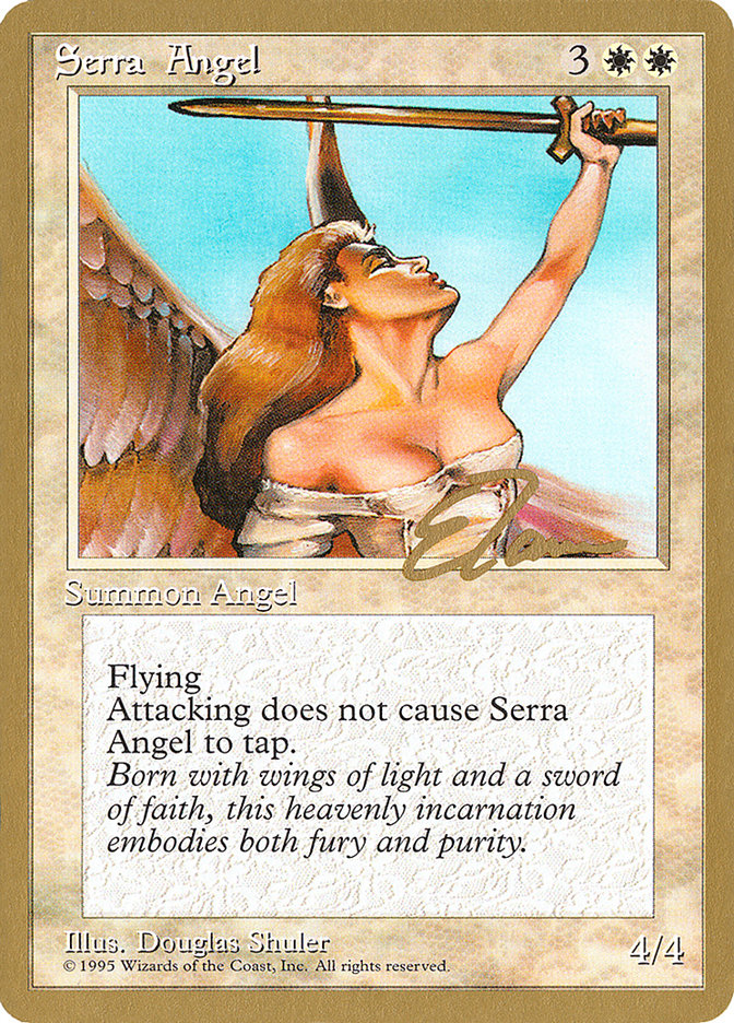 Serra Angel (Eric Tam) [Pro Tour Collector Set] | Pegasus Games WI