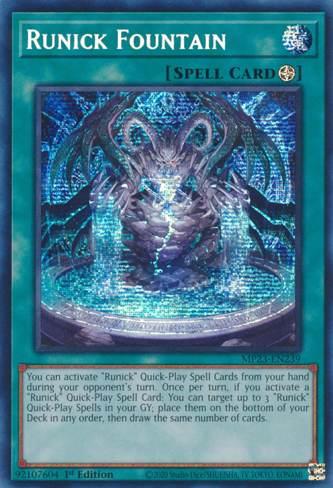 Runick Fountain [MP23-EN239] Prismatic Secret Rare | Pegasus Games WI
