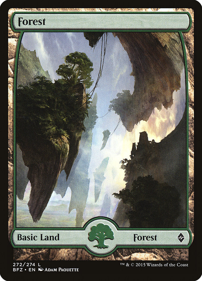 Forest (272) (Full Art) [Battle for Zendikar] | Pegasus Games WI