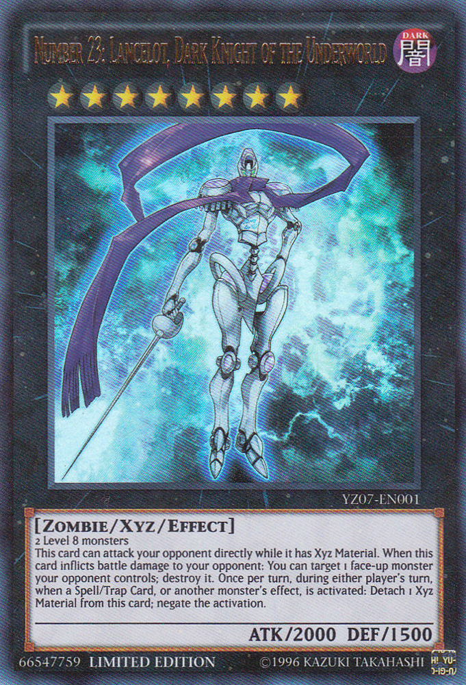 Number 23: Lancelot, Dark Knight of the Underworld [YZ07-EN001] Ultra Rare | Pegasus Games WI