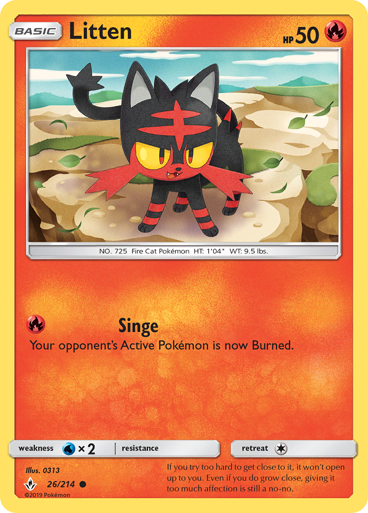 Litten (26/214) [Sun & Moon: Unbroken Bonds] | Pegasus Games WI