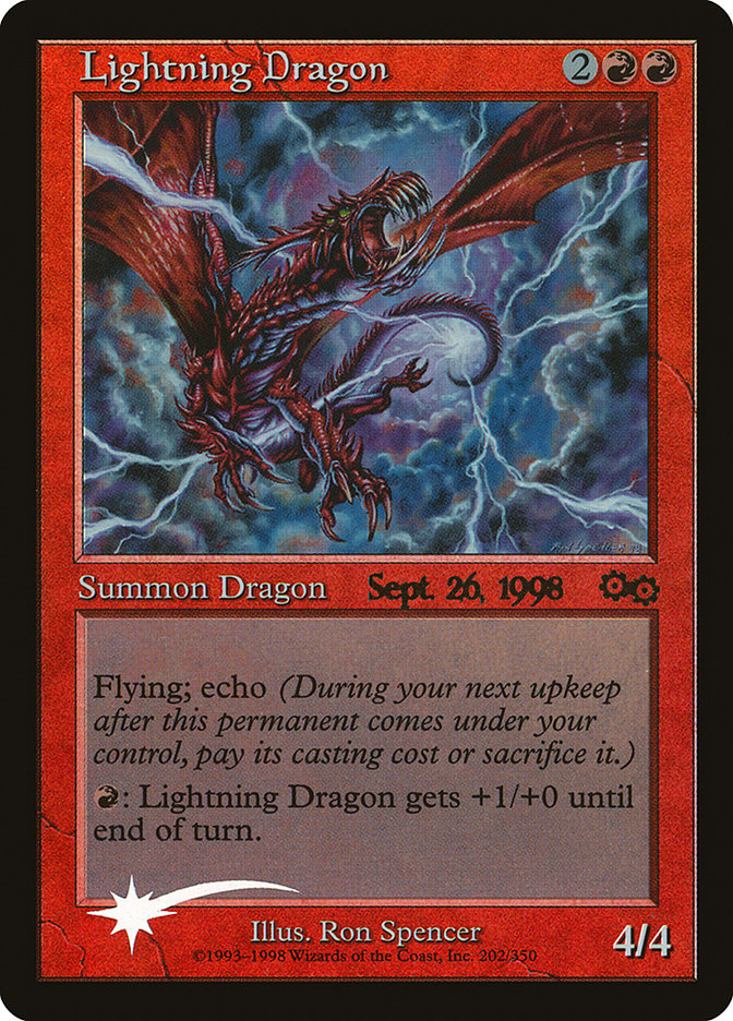 Lightning Dragon [Urza's Saga Promos] | Pegasus Games WI